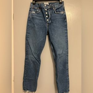 AGOLDE High Waisted Distressed Jeans